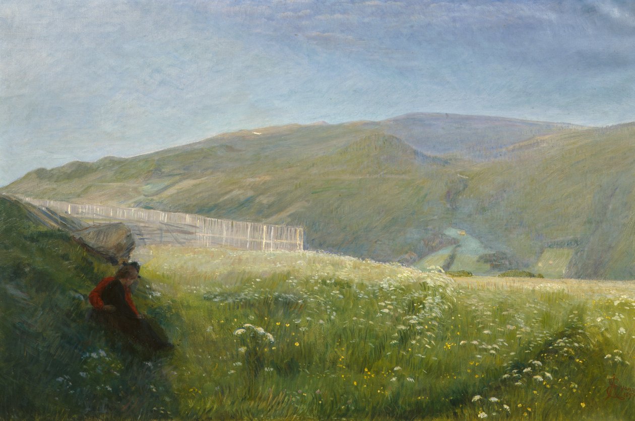 Zomerlandschap, Vågå door August Eiebakke