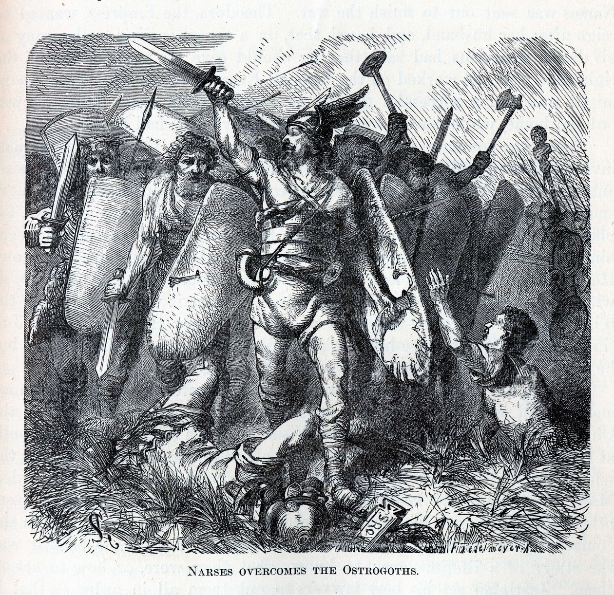 Narses Overwint de Ostrogoten, 1882 door August Heinrich Ferdinand Tegetmeyer