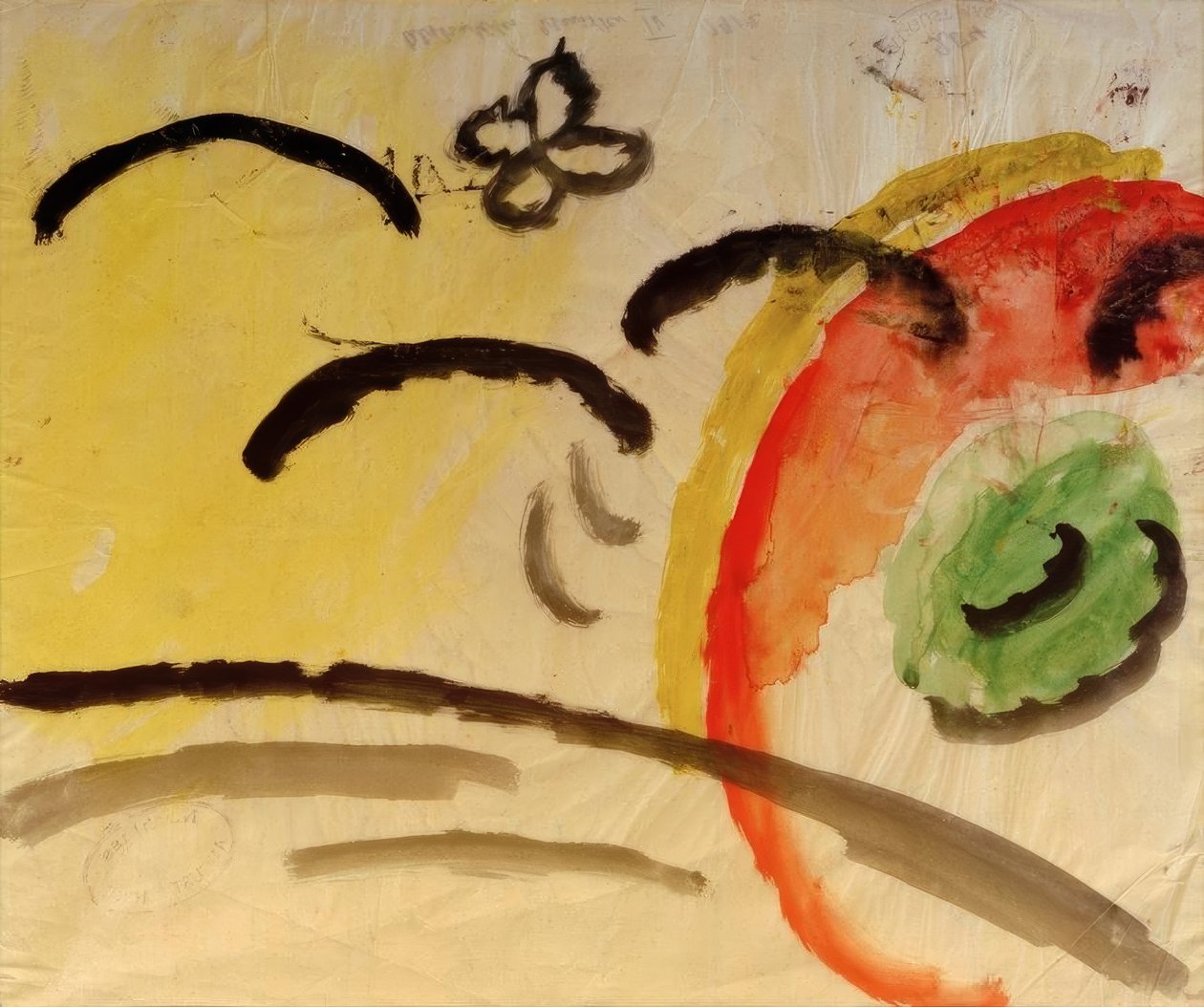 Abstract patroon IV, ontwerp voor borduurwerk door August Macke