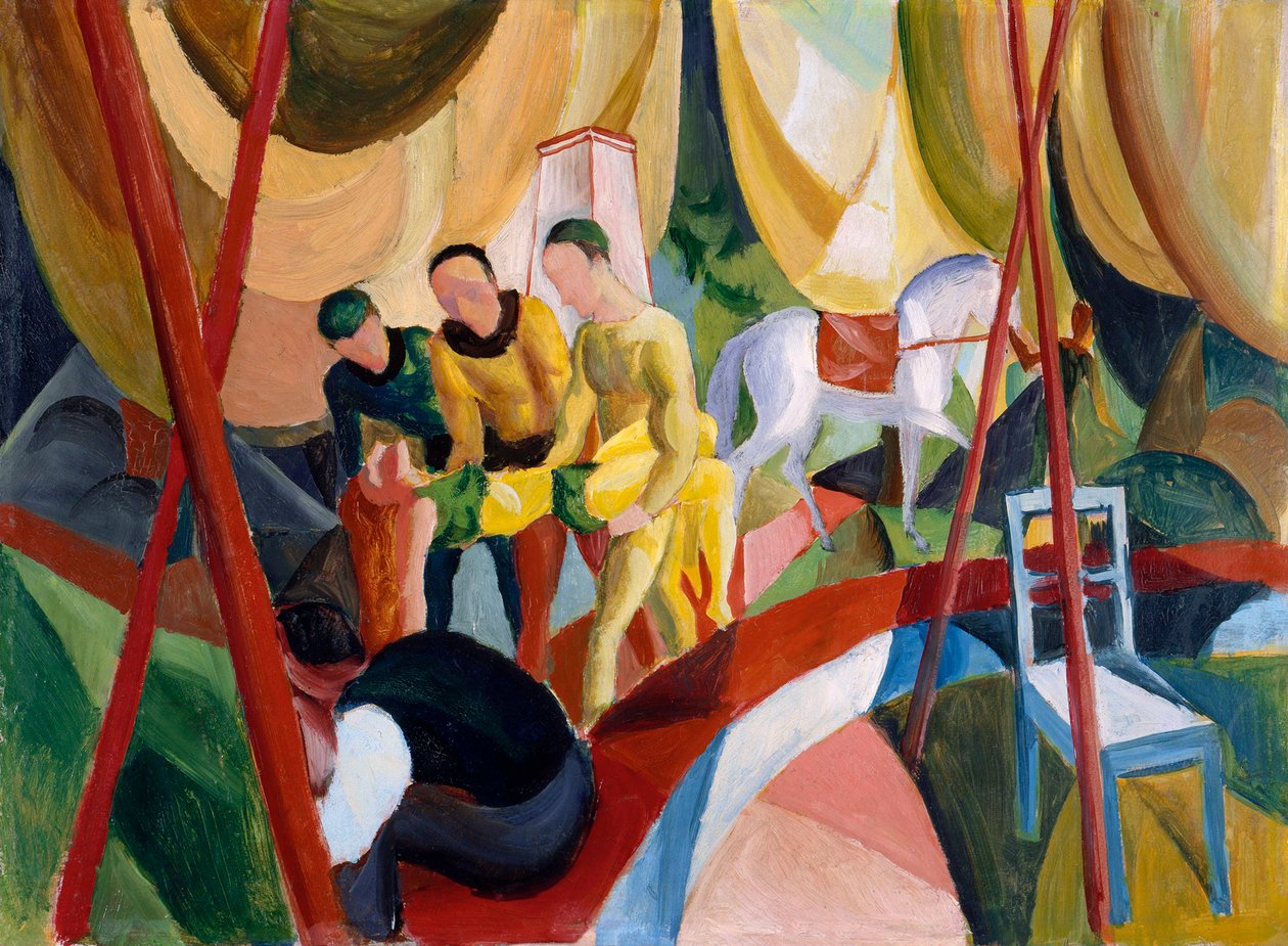 Circus, 1913 door August Macke