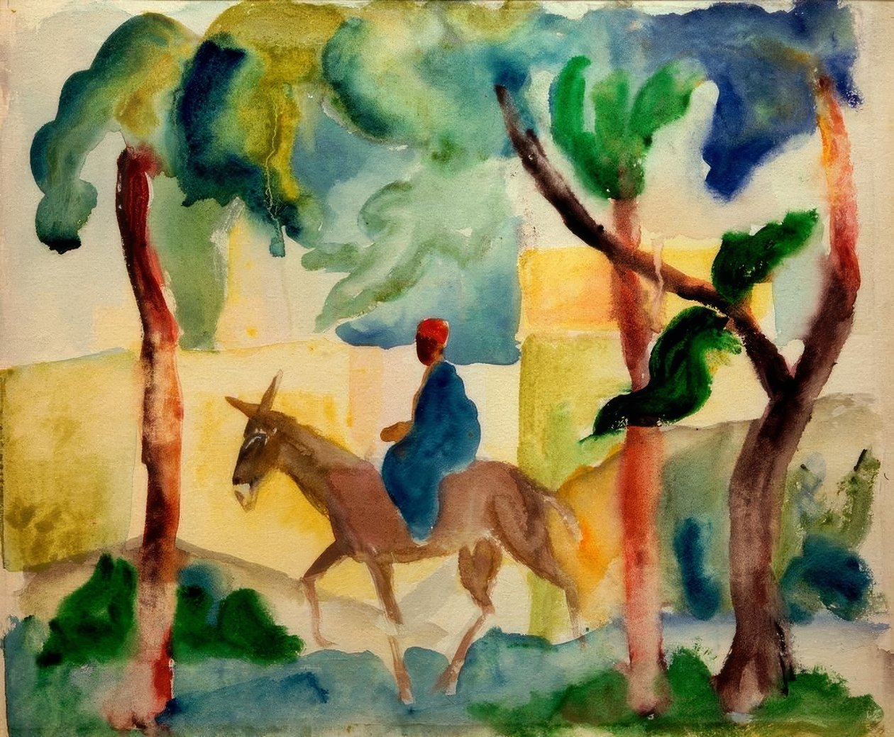 Ezelsrijder door August Macke