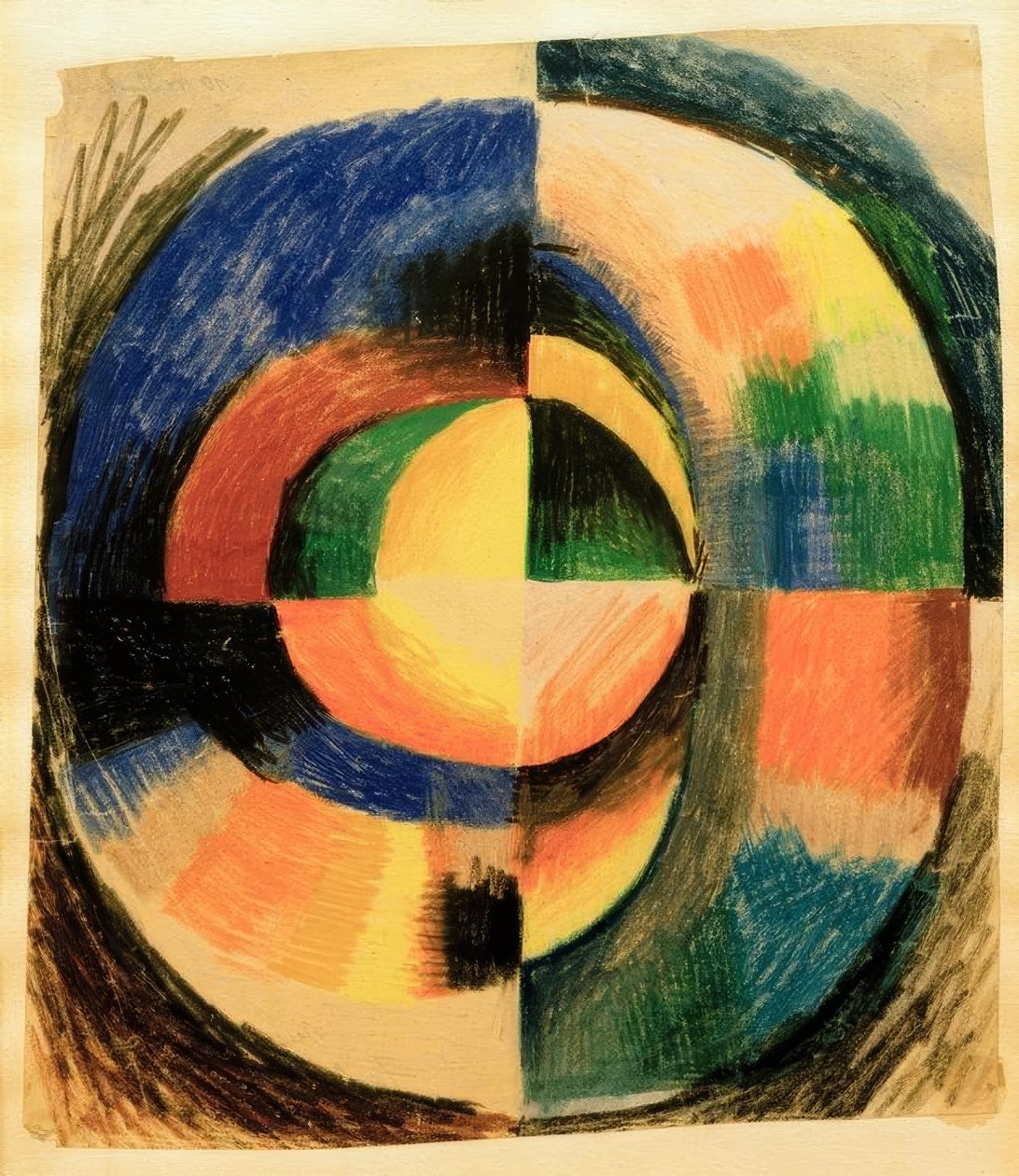 Kleurenkring II (groot) door August Macke