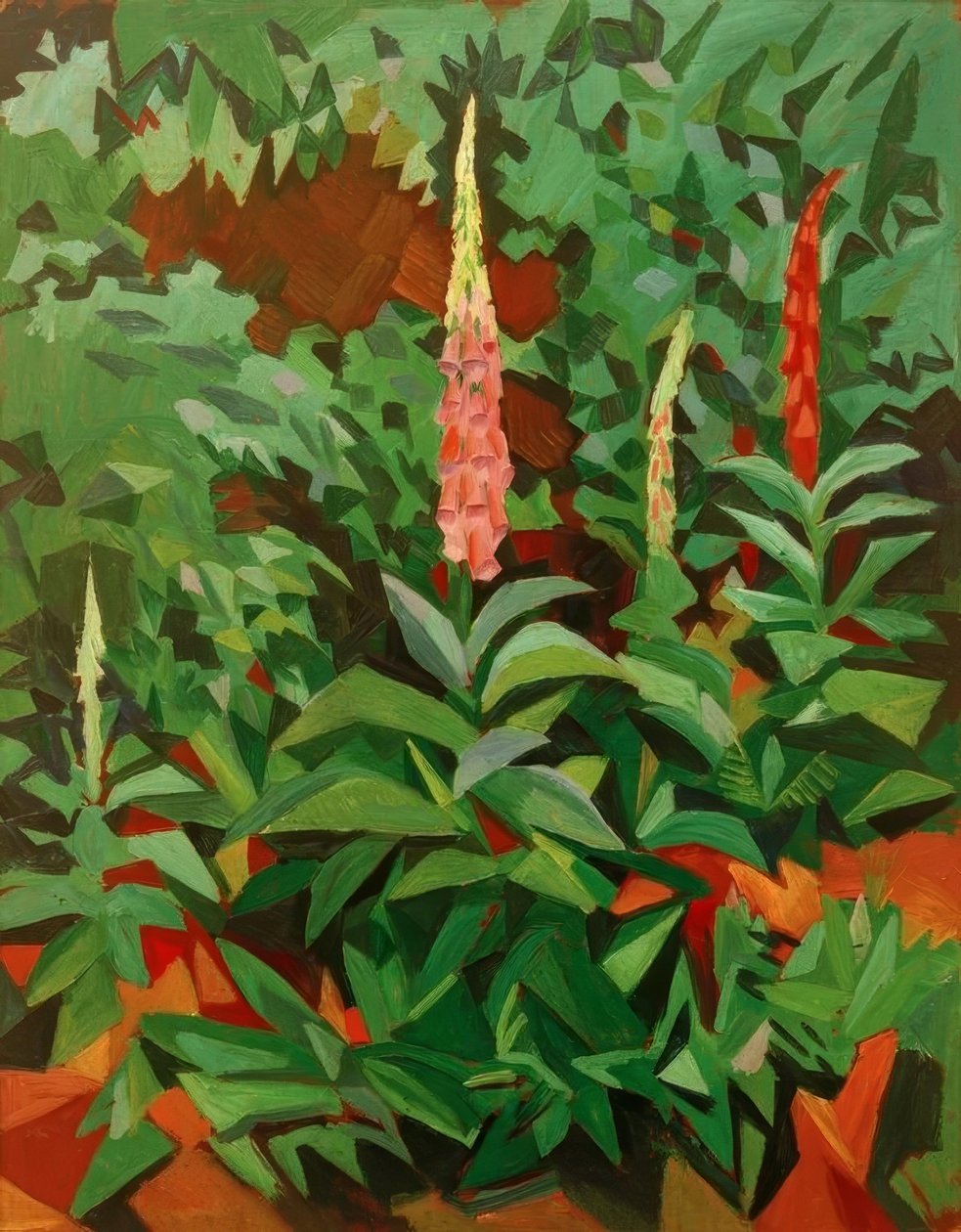 Vingerhoedskruid in de tuin door August Macke