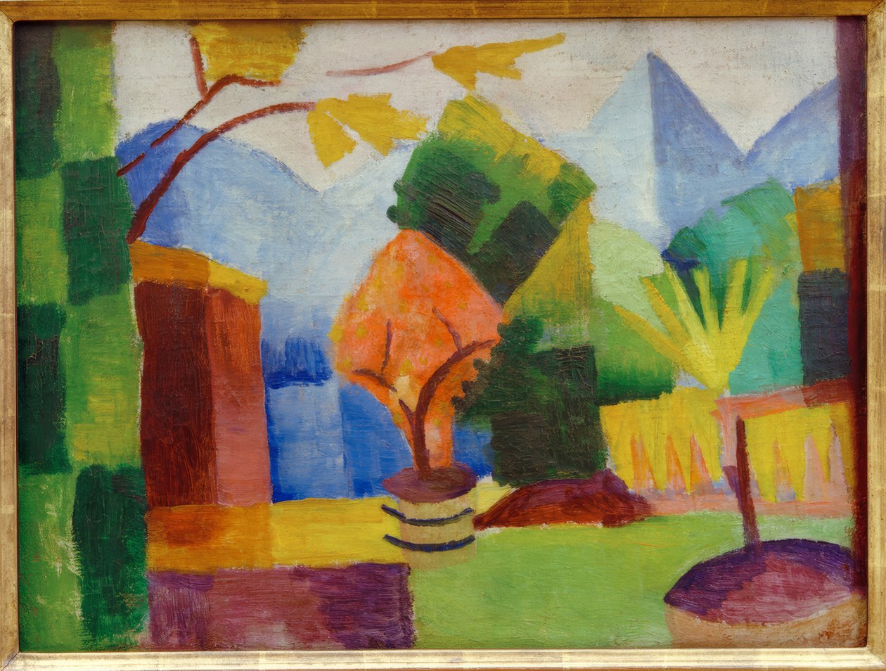 Tuin aan het Thunermeer door August Macke
