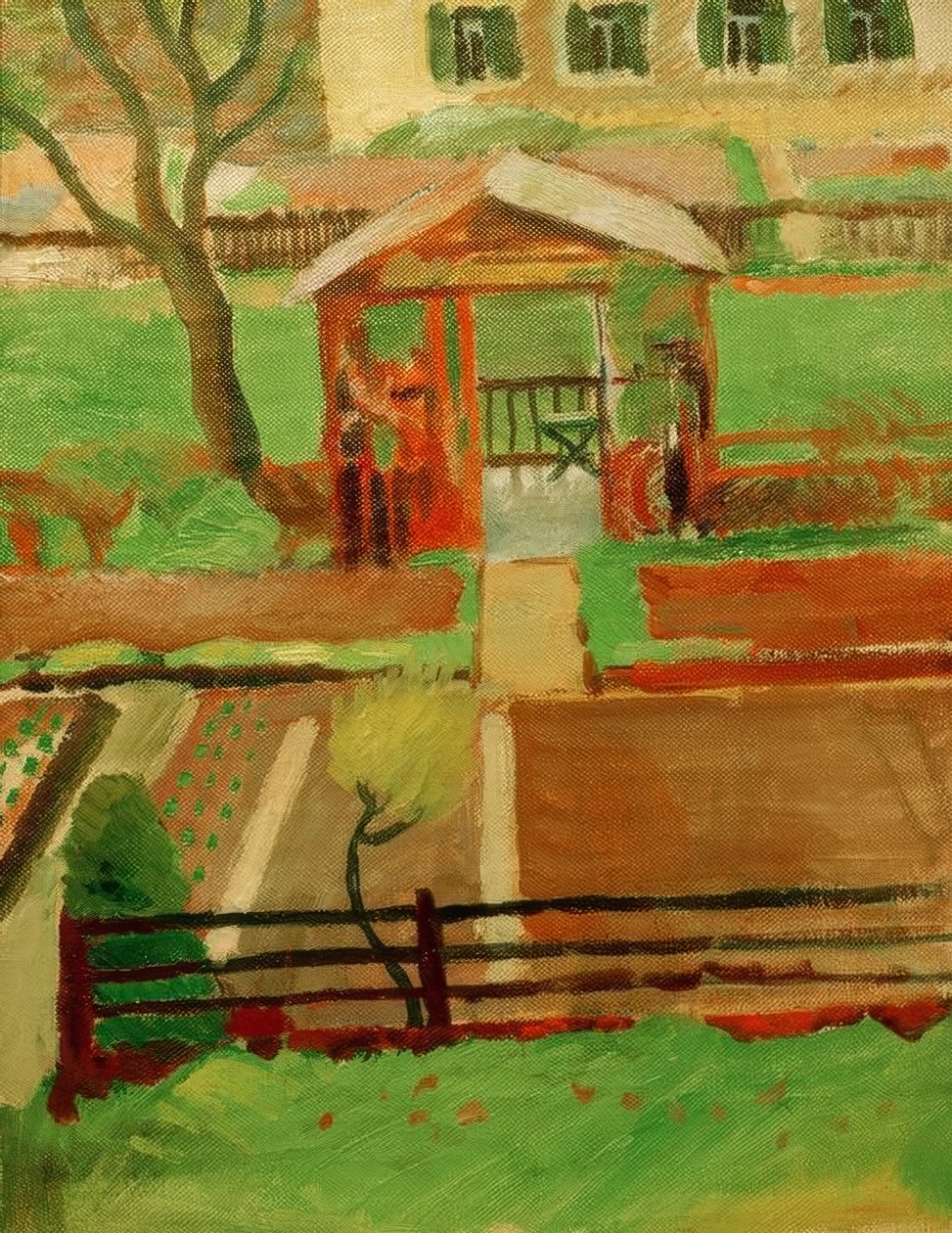 Tuinpaviljoen in Tegernsee door August Macke