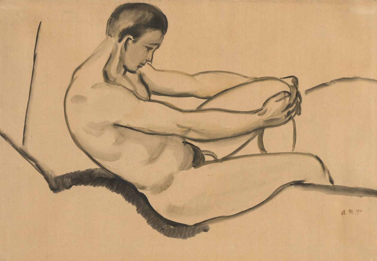 Mannelijke Naakt door August Macke