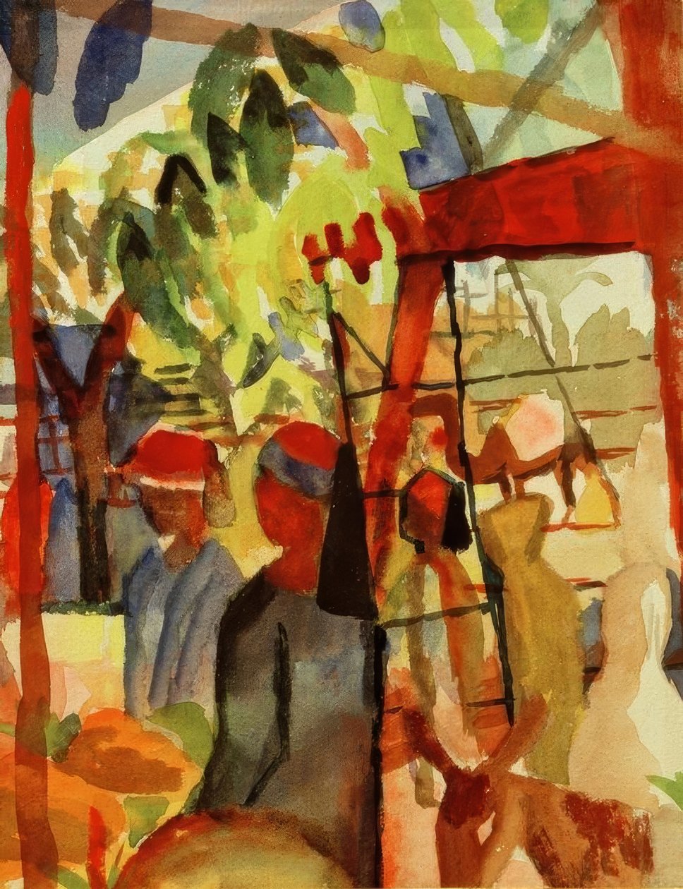 Marktleven door August Macke