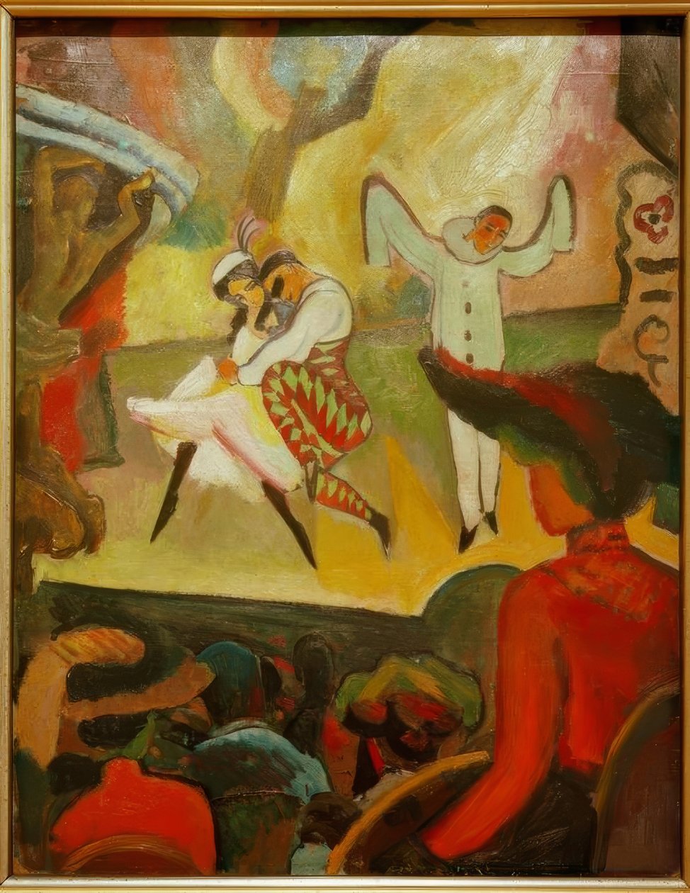 Russisch ballet I door August Macke