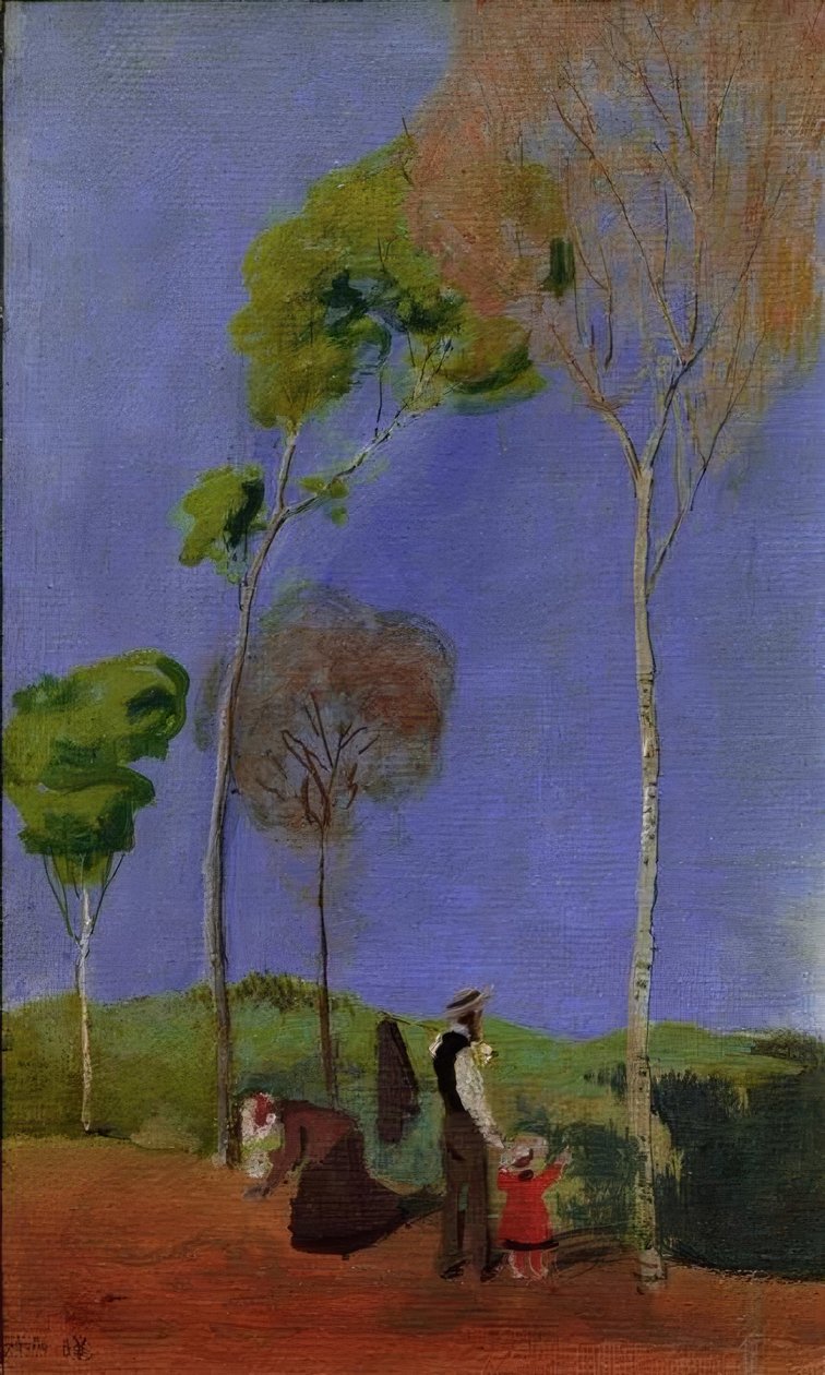 Wandelaars door August Macke