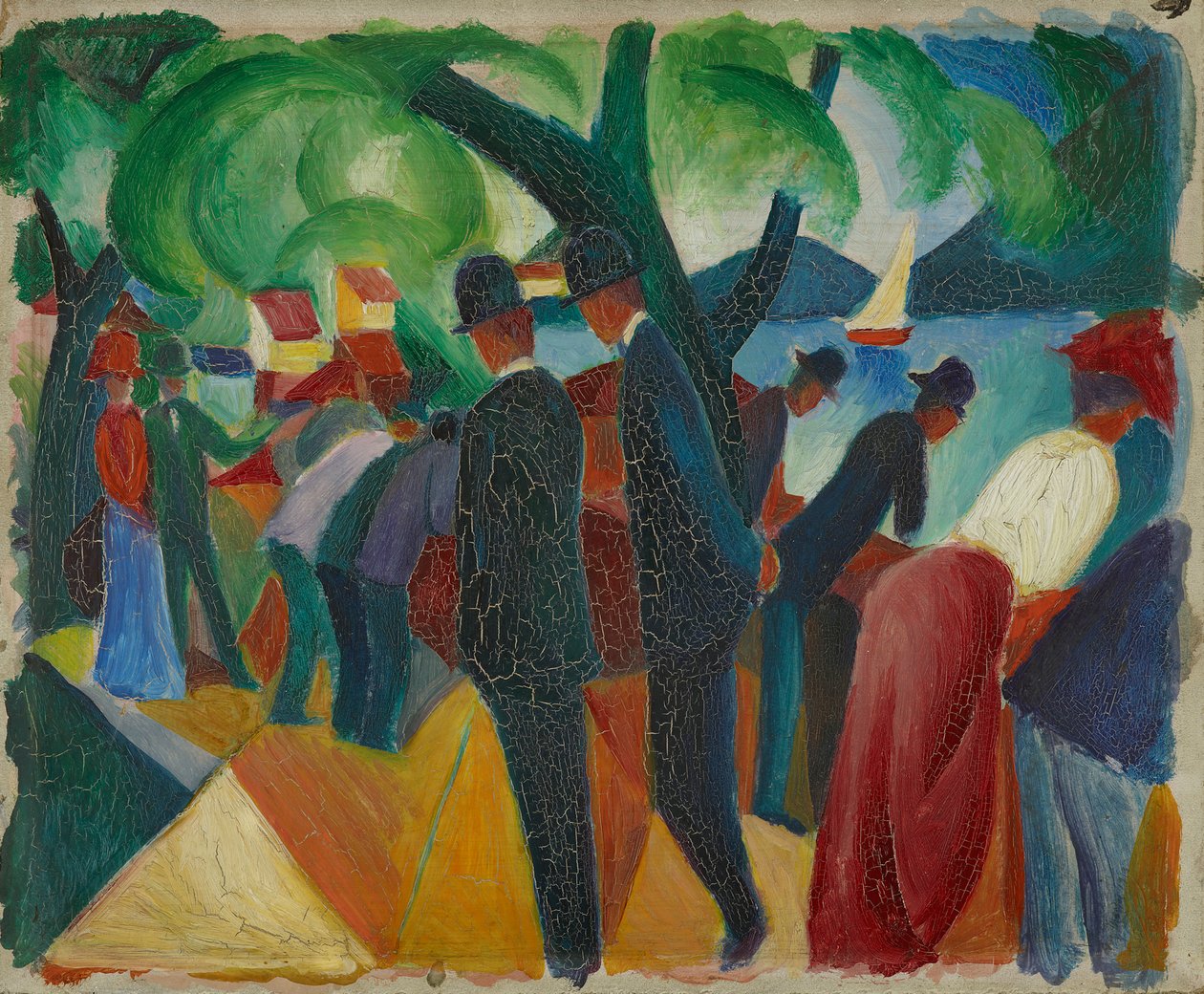 Wandeling op de Brug door August Macke
