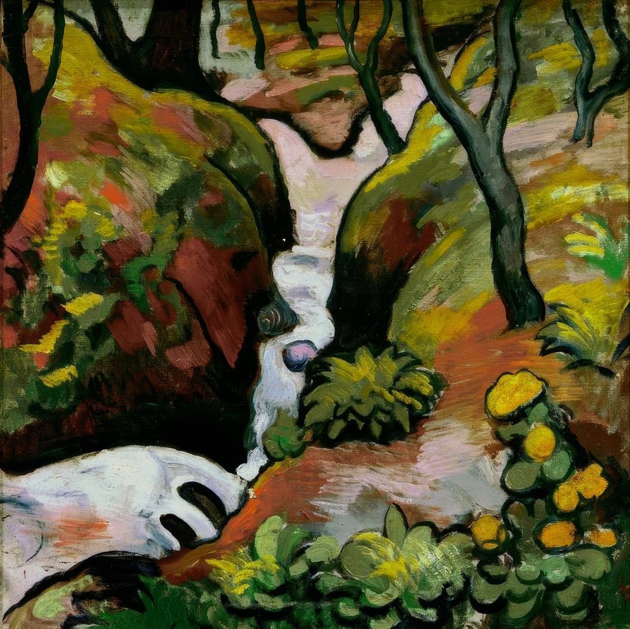 Bosbeek door August Macke