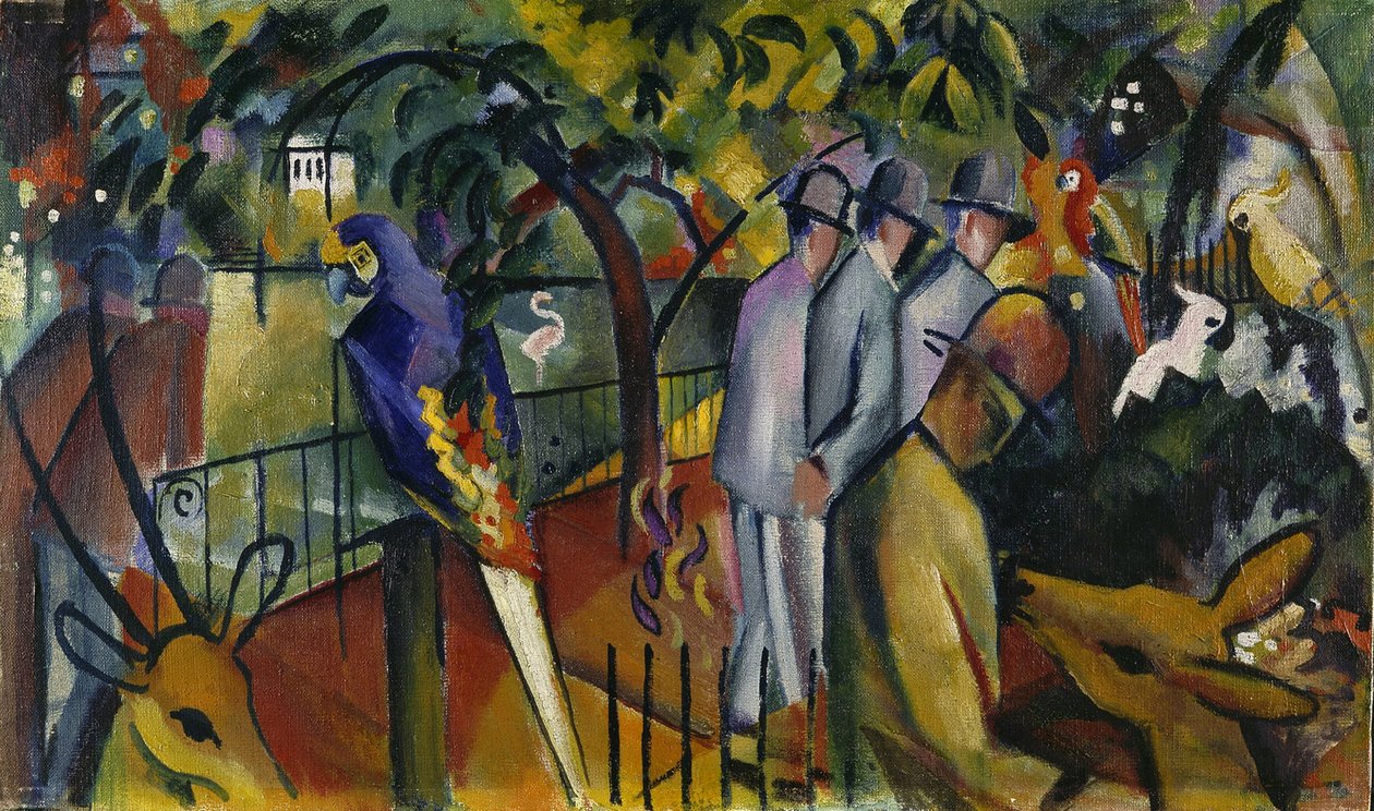 Dierentuin I, 1912 door August Macke