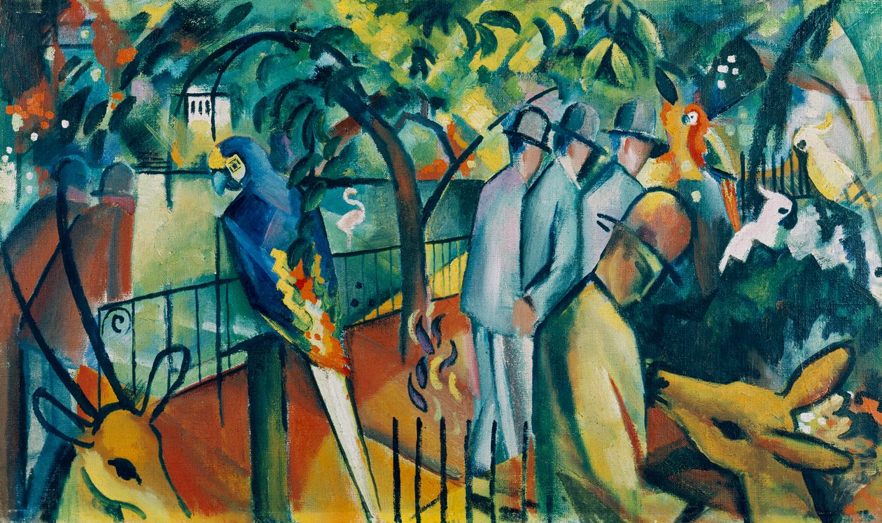 Dierentuin I door August Macke