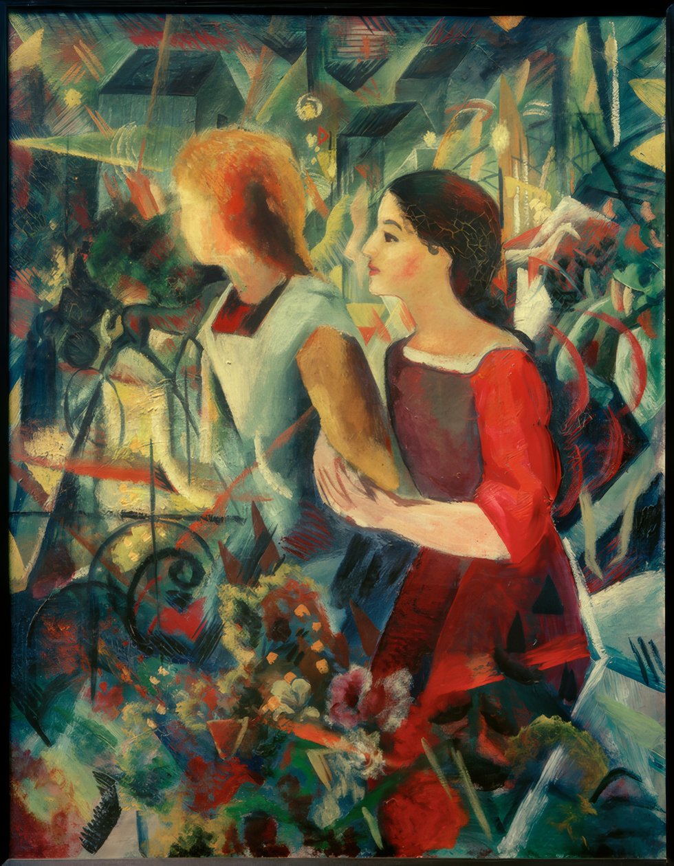 Twee Meisjes door August Macke