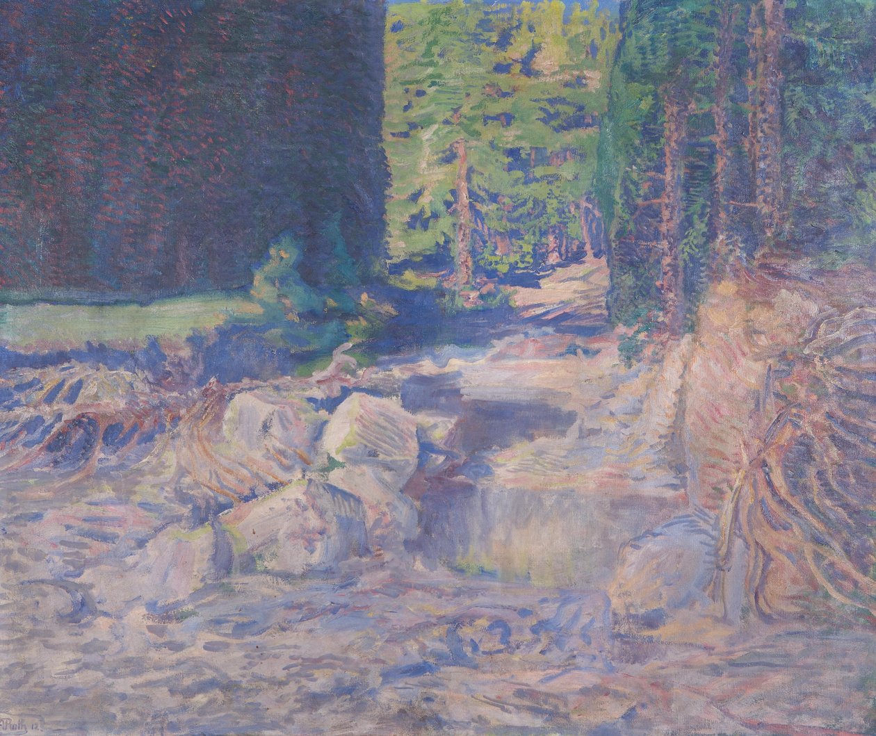 Slapende torrent door August Roth
