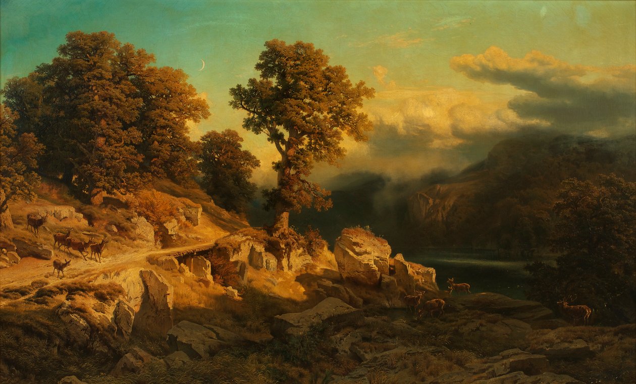 Herfstlandschap door August Schaeffer von Wienwald