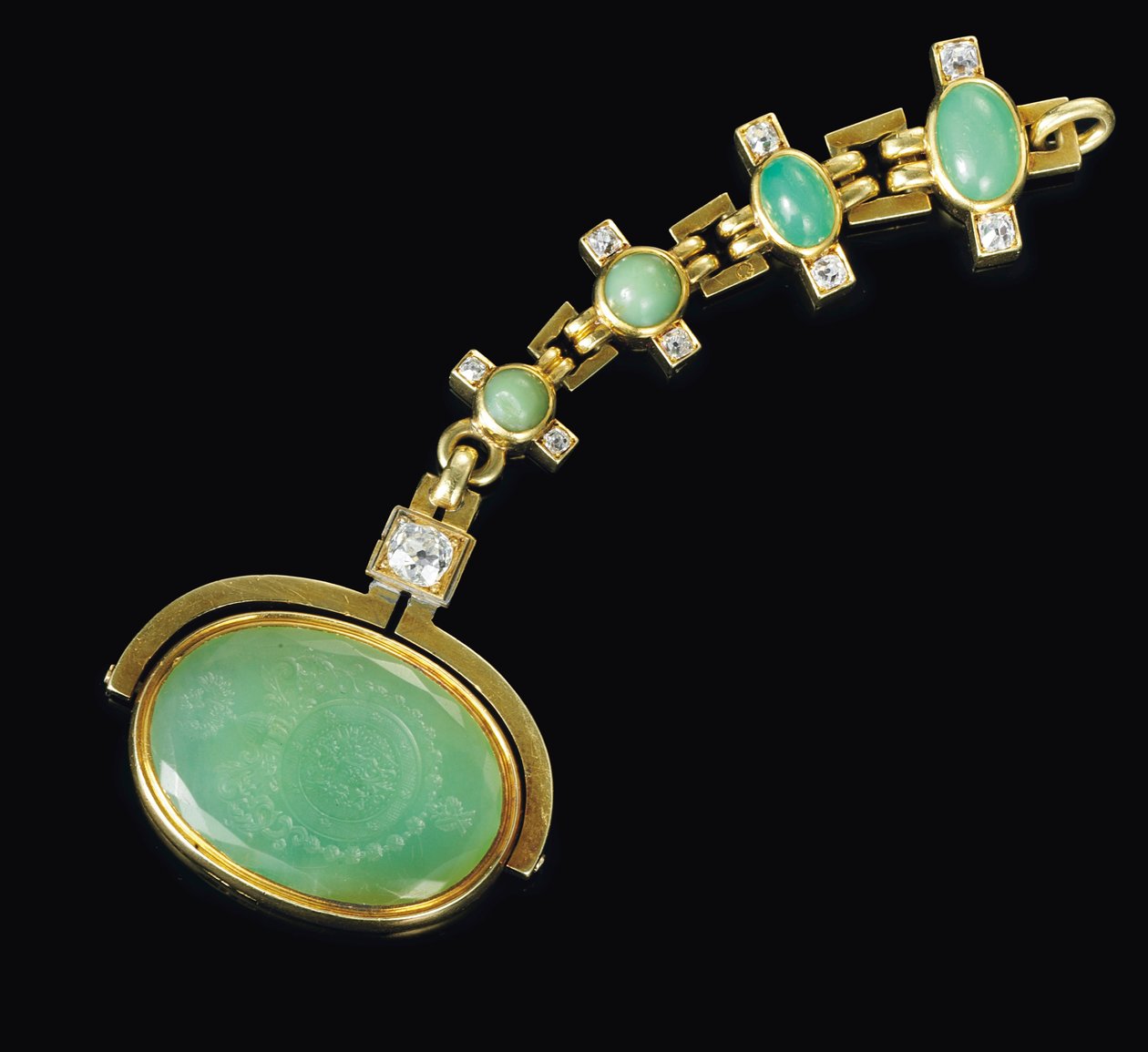 Juweel draaibare zegel door Faberge, c.1890 door August Wilhelm Holmström