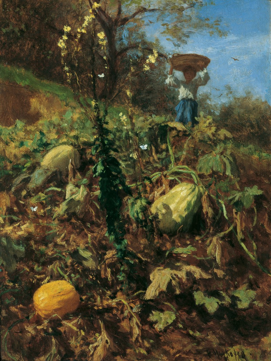 De pompoentuin door August von Pettenkofen