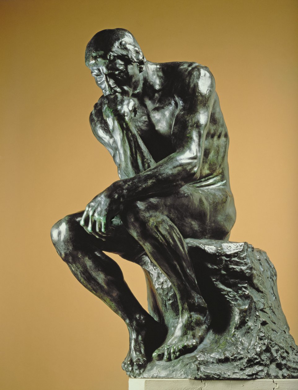 De Denker, 1881 (detail) door Auguste Rodin