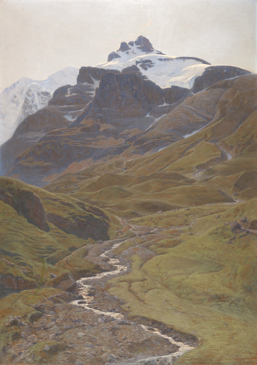 Uitzicht op de Wilde Frau door Auguste Baud Bovy