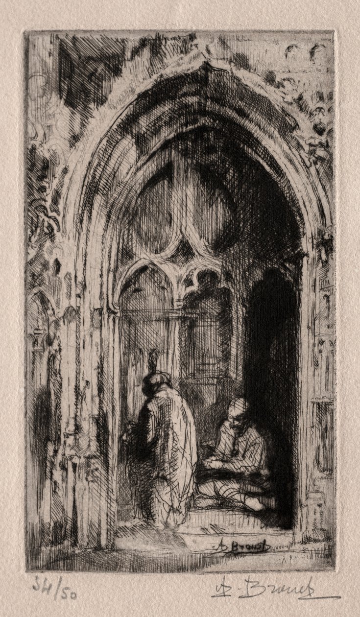 Gotische Deur door Auguste Brouet