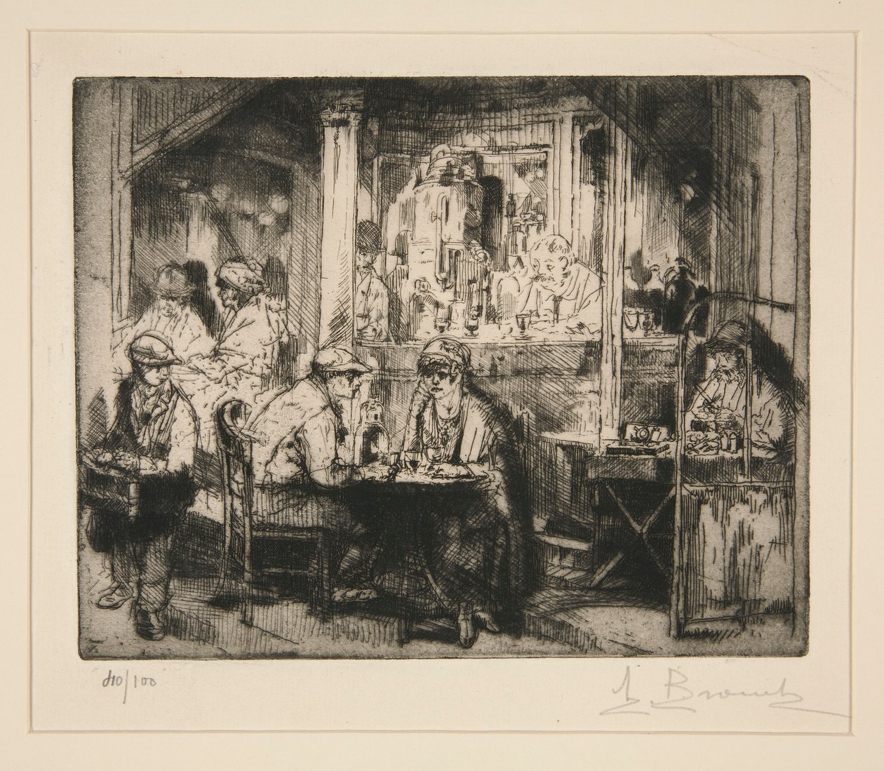 Het Café door Auguste Brouet