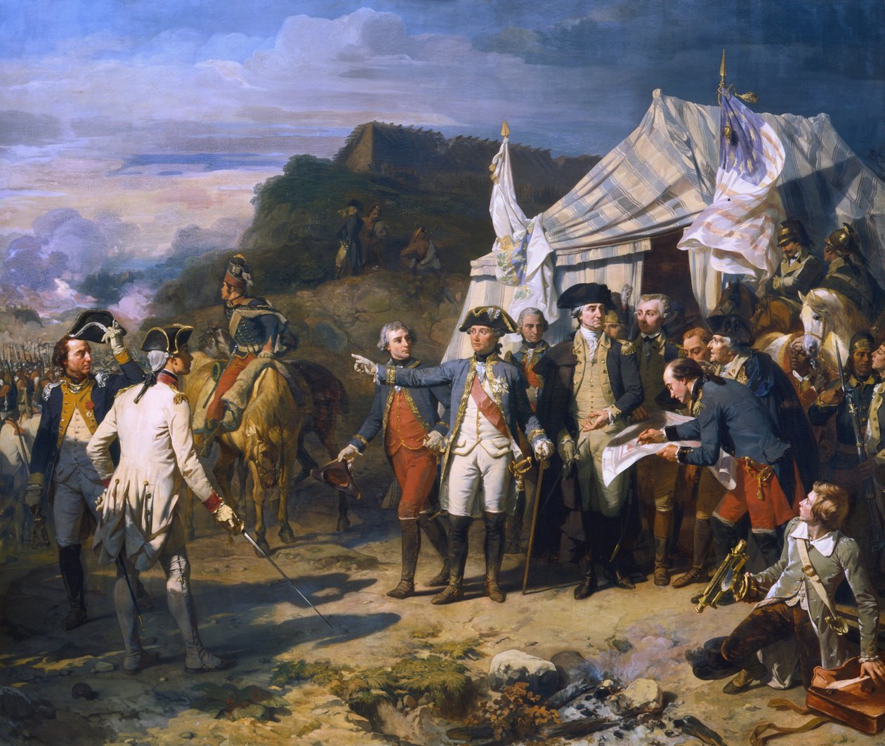Belegering van Yorktown, 1781 ca. 1836 door Louis Charles Auguste Couder