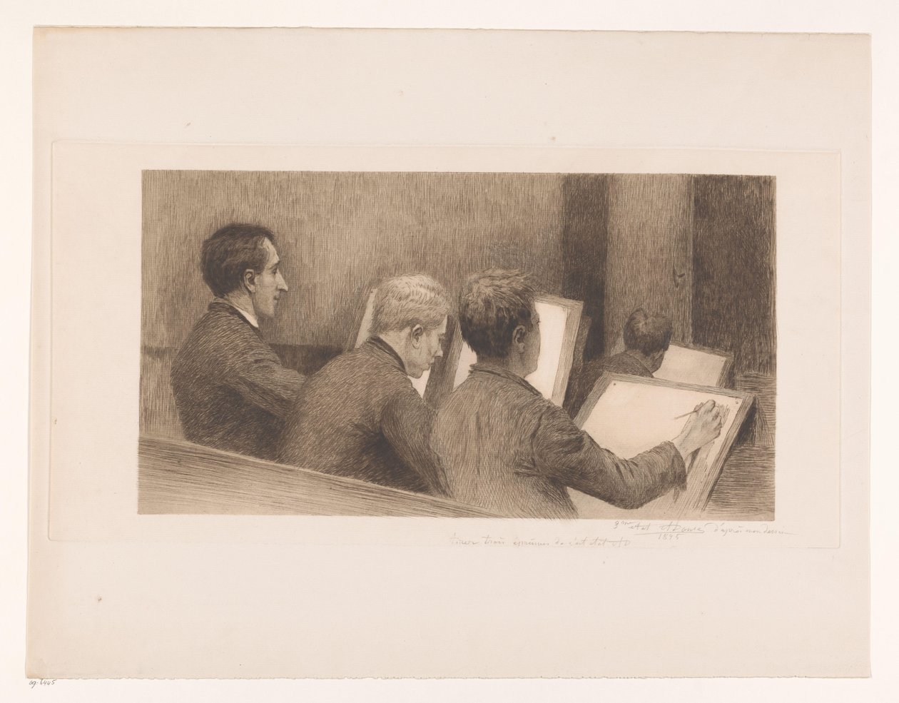 Les in de tekenschool door Auguste Danse (signed by artist)
