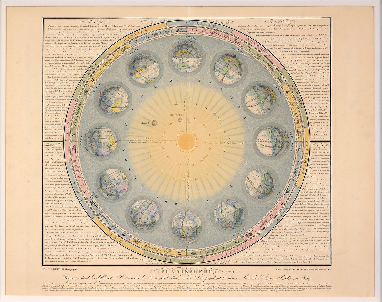 Planisfeer nr. 3 door Auguste Henri Dufour