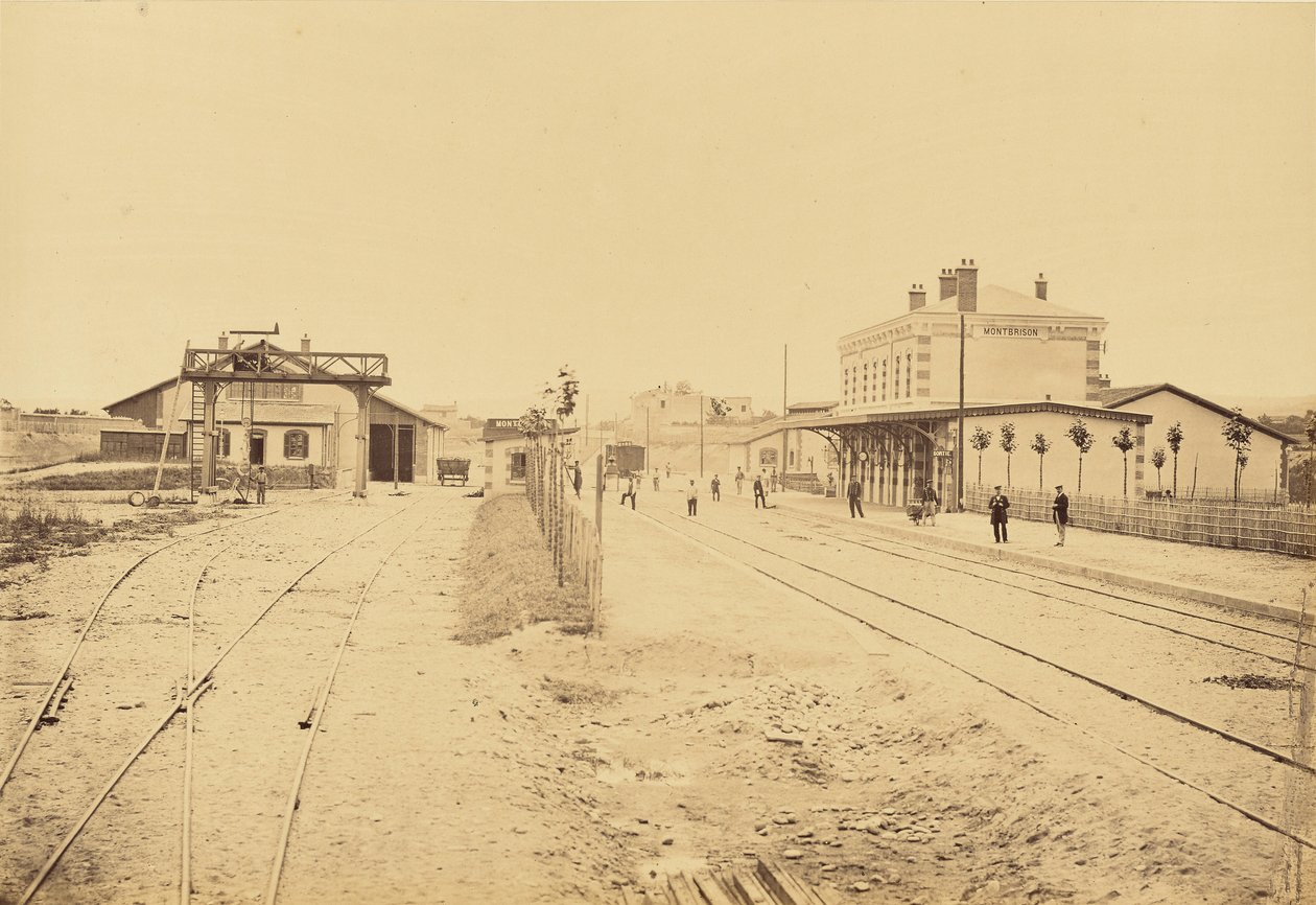 Station Montbrison door Auguste Hippolyte Collard