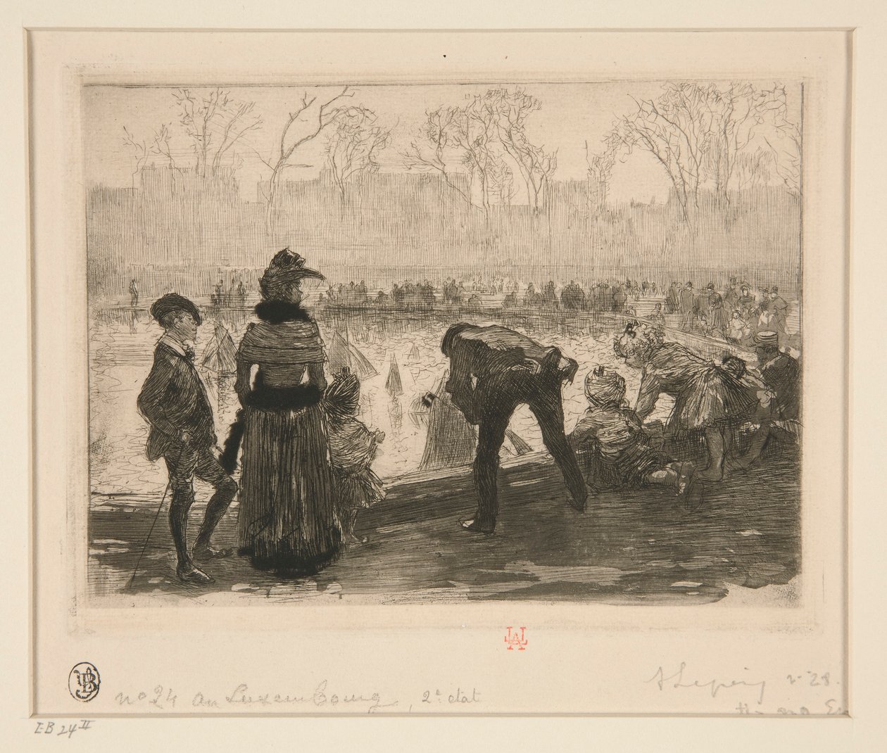 Au Luxembourg door Auguste Lepere