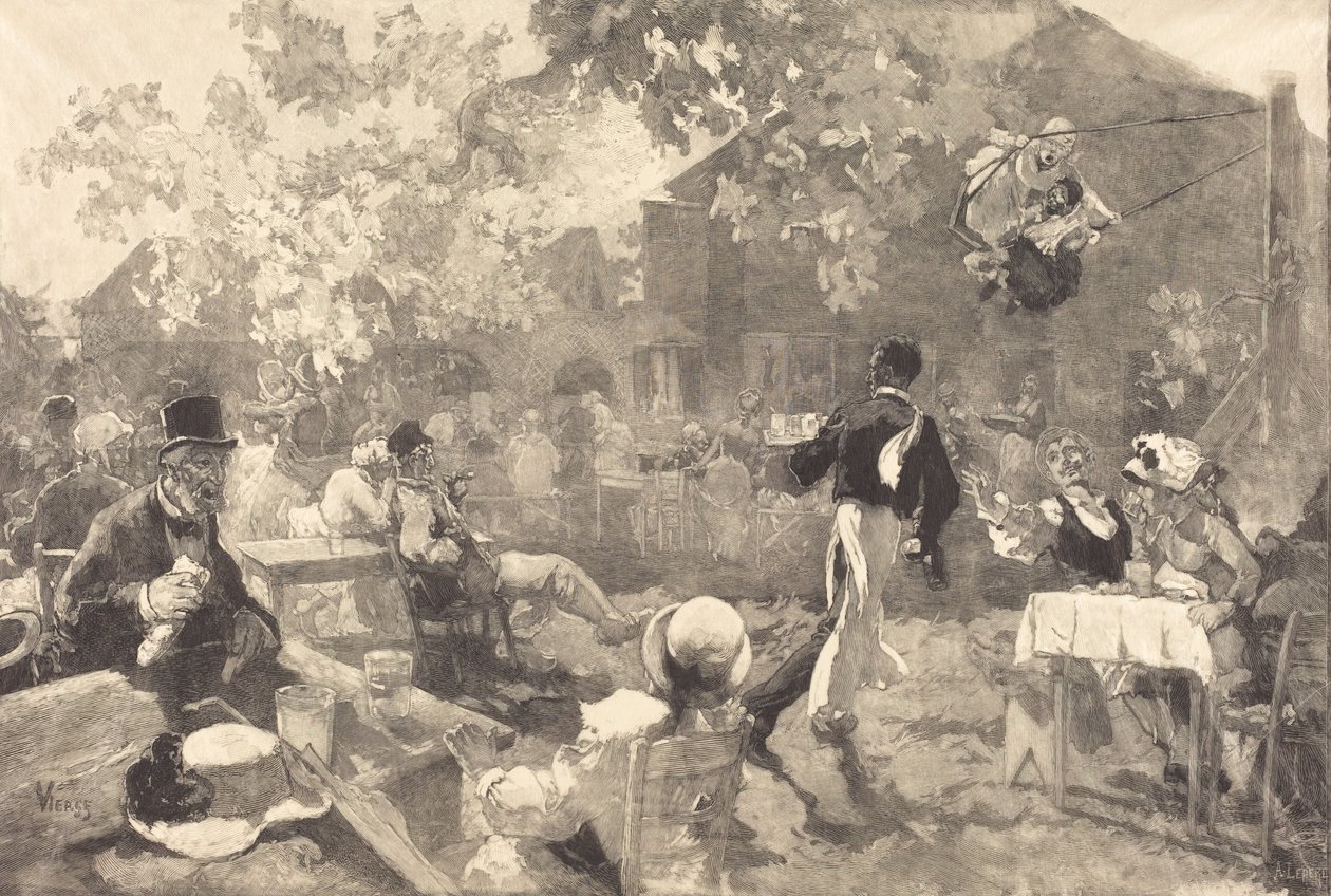 Au coq des bruyeres, 1888 door Auguste Lepere