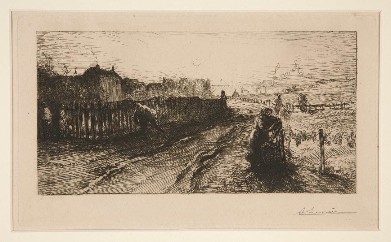 Aux fortifications, Porte de Versailles door Auguste Lepere