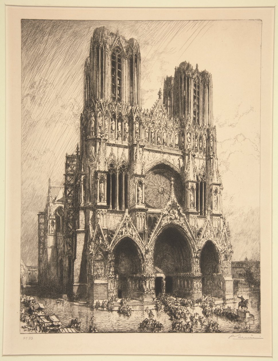 Kathedraal van Reims door Auguste Lepere
