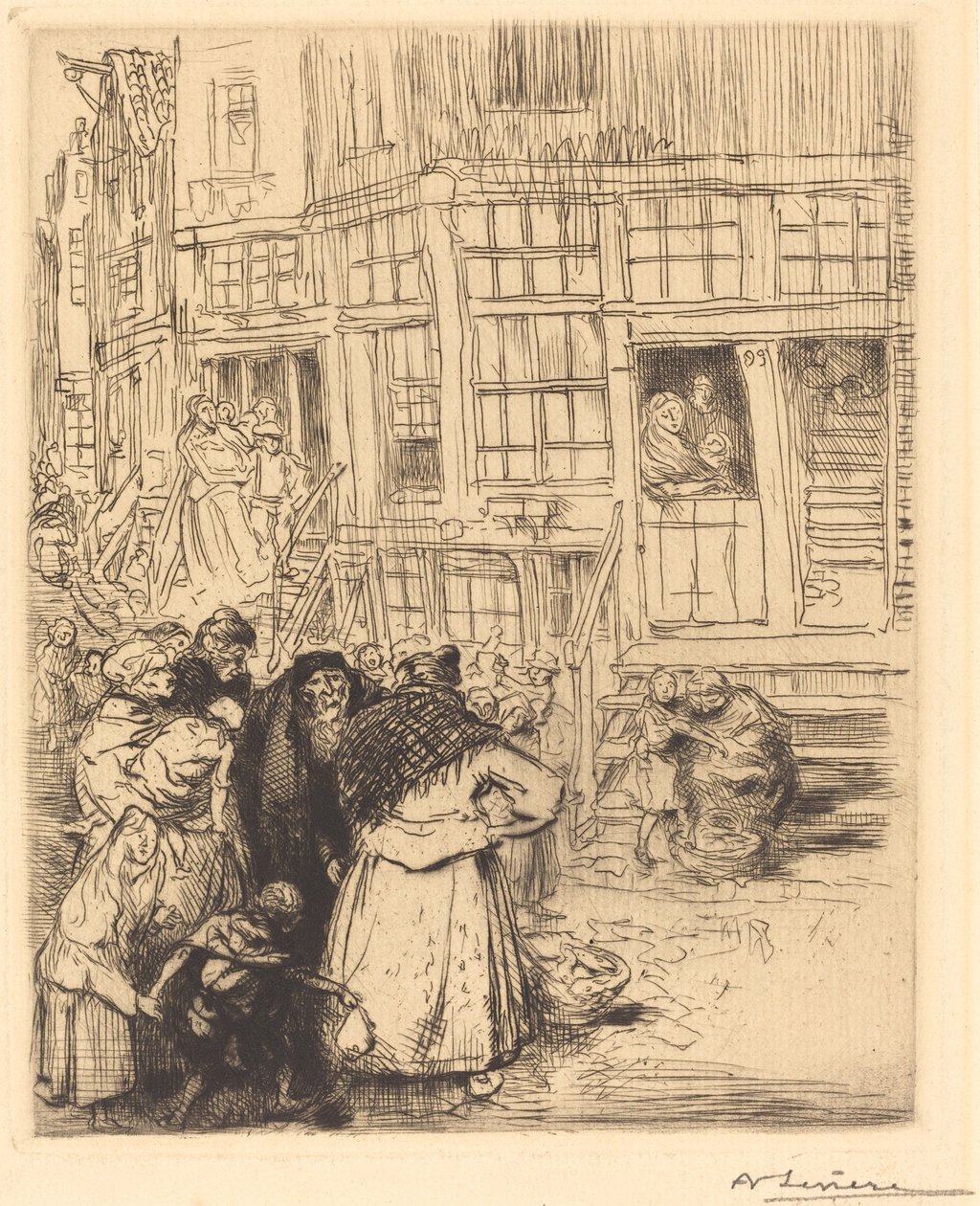 Joodse Wijken in Amsterdam door Auguste Lepere