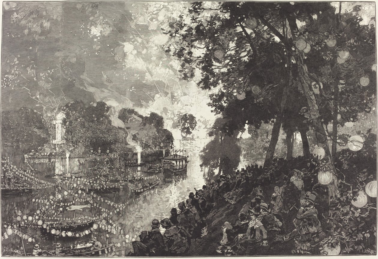 De Sneeuw in Parijs door Auguste Lepere