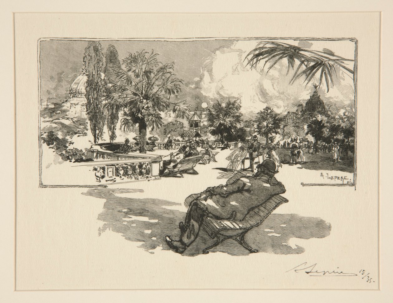 La terrasse des Arts Liberaux door Auguste Lepere