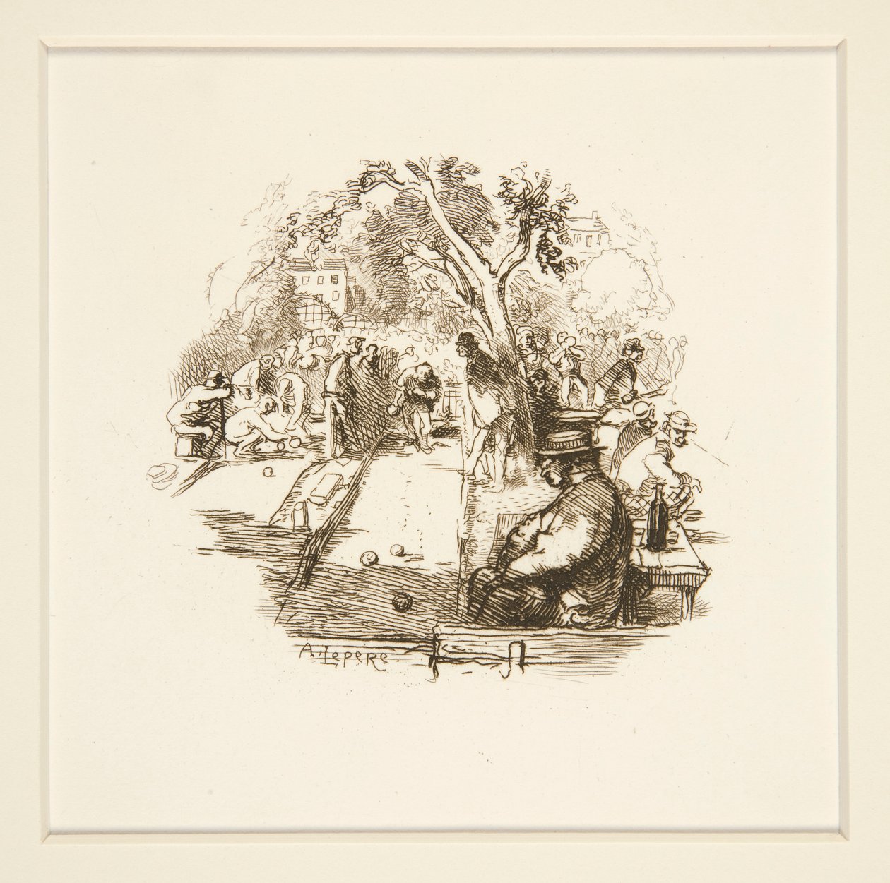 Lawn Bowlen door Auguste Lepere