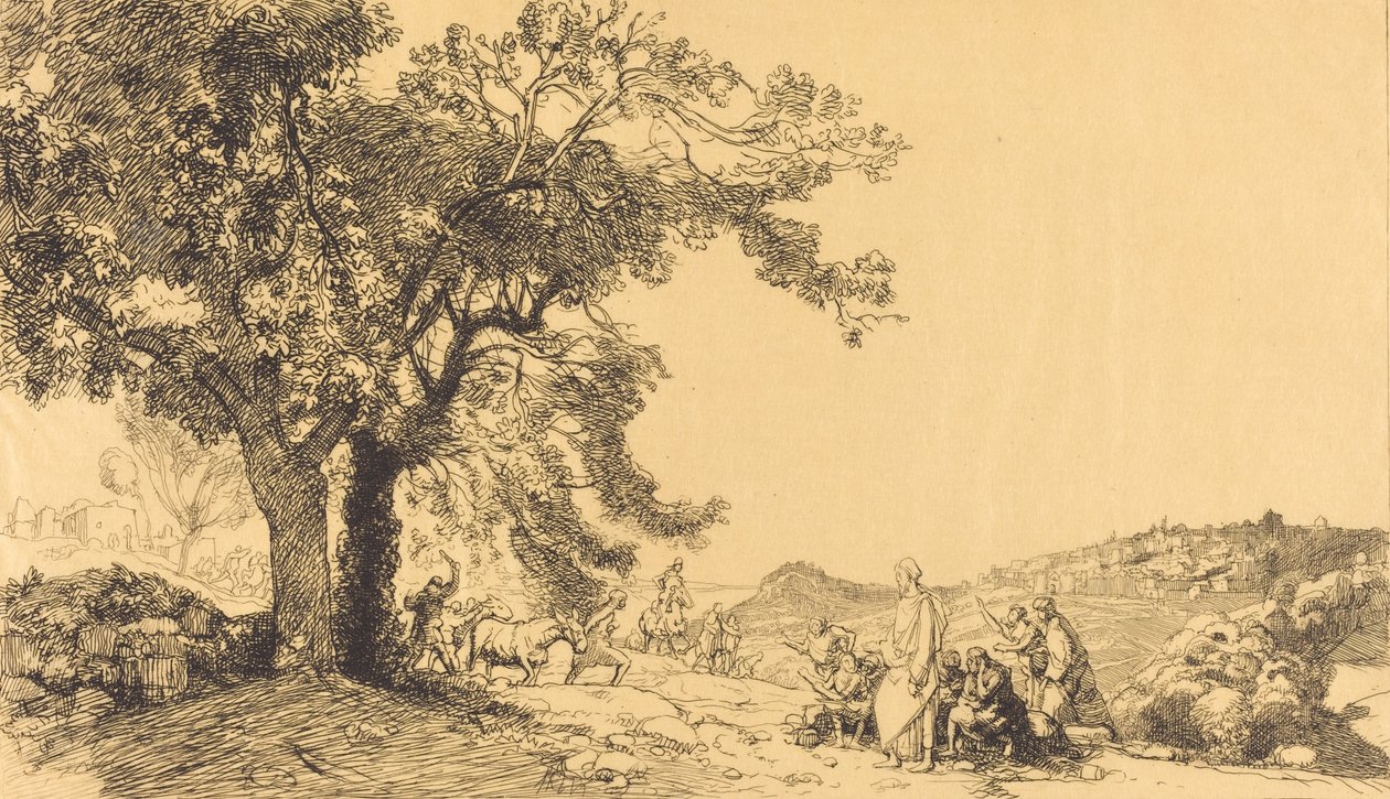 Le Christ au matin de rameaux, 1918 door Auguste Lepere