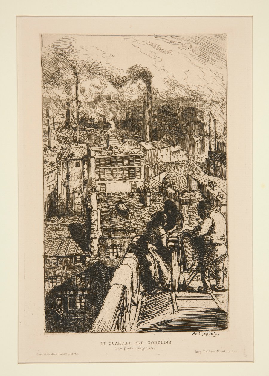 Le quartier des Gobelins door Auguste Lepere