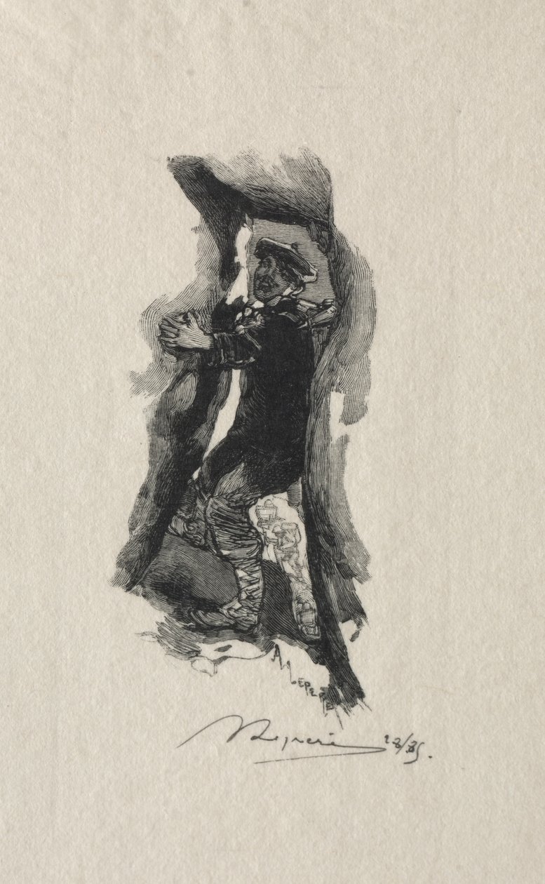 Bij de doorgang van Sept-Cavernes door Auguste Louis Lepère