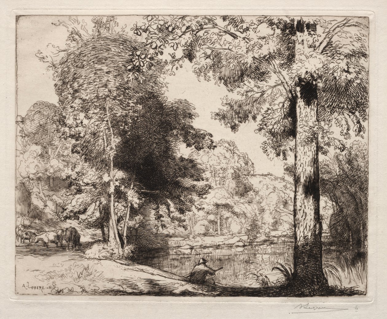 Bords de la Vie door Auguste Louis Lepère