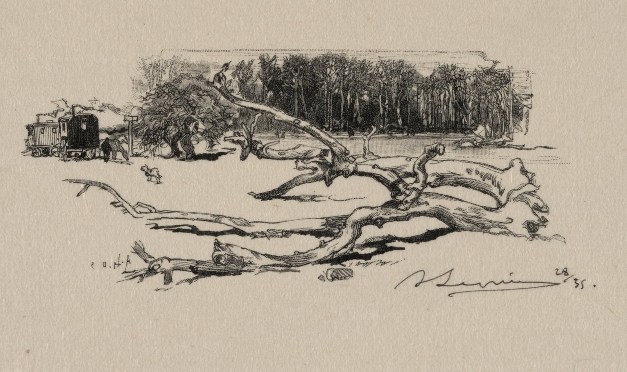 Kruispunt van de Epine door Auguste Louis Lepère