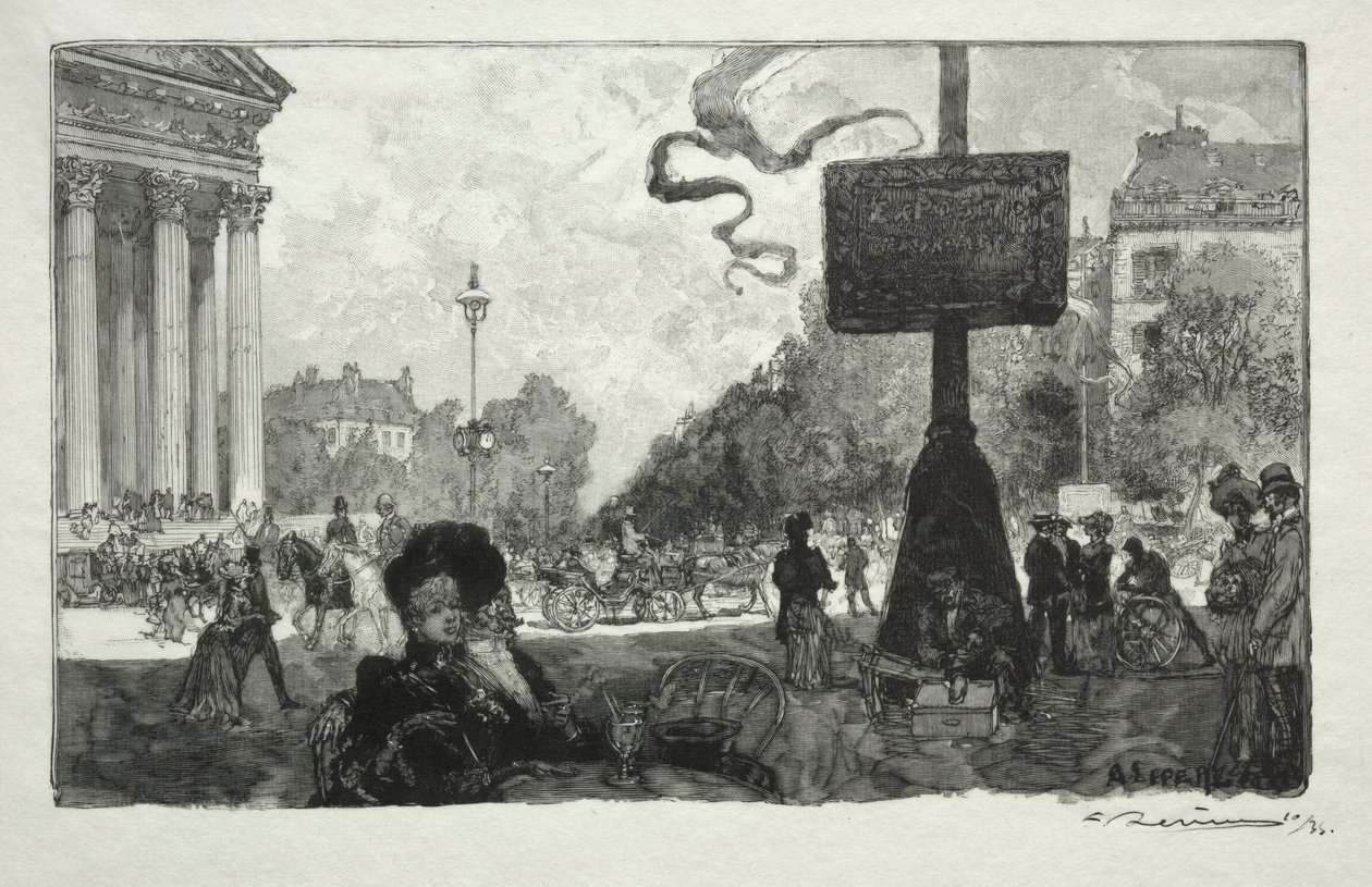 Coin de la Rue Royale door Auguste Louis Lepère