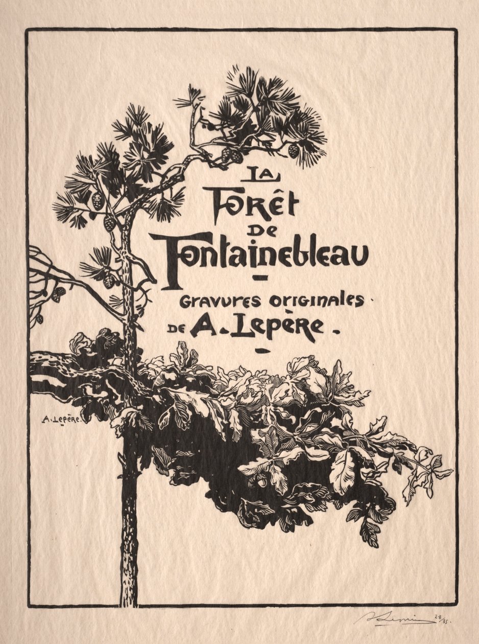 Fontainebleau: Frontispice door Auguste Louis Lepère