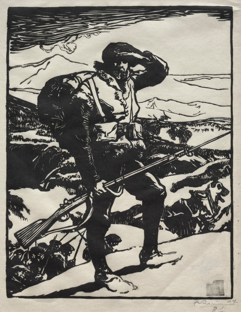 Histoire de la Guerre: Chaseur Alpin door Auguste Louis Lepère