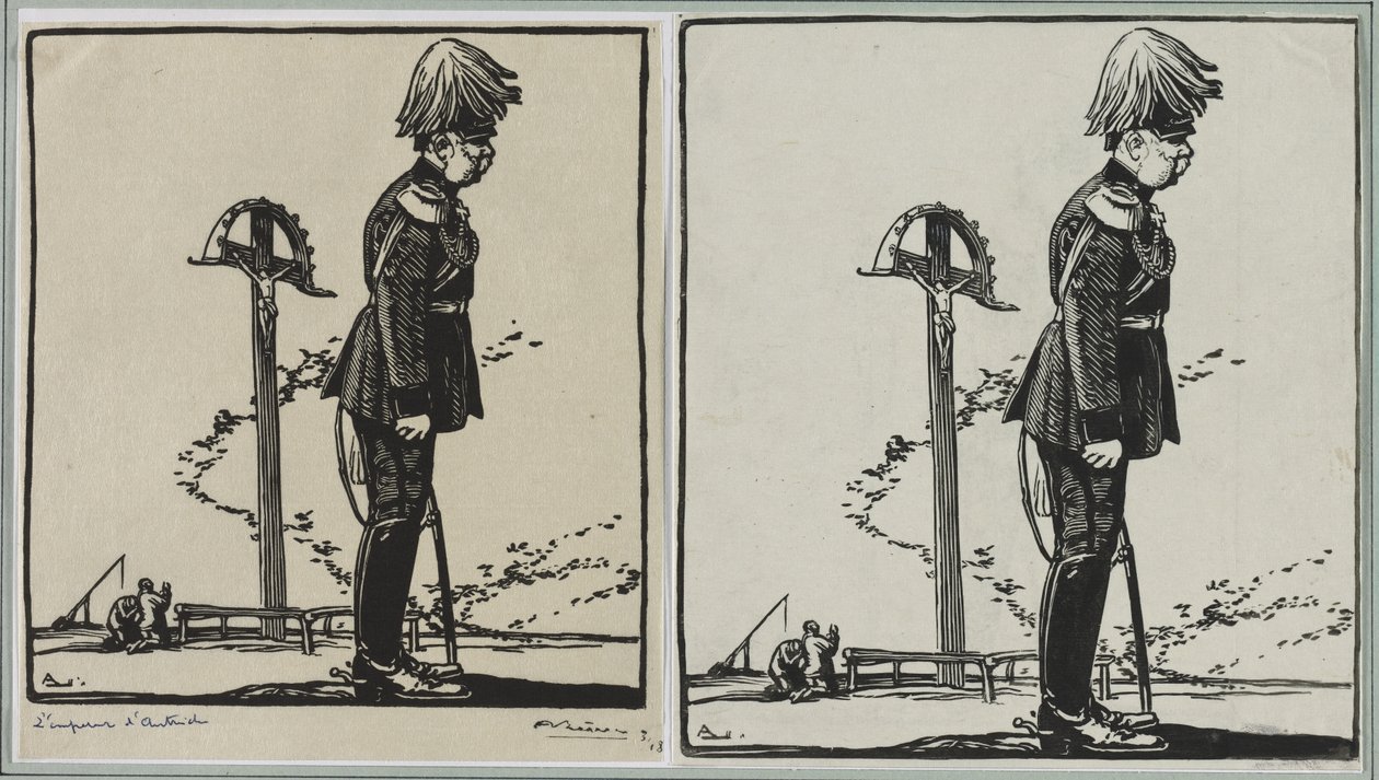 De keizer van Oostenrijk door Auguste Louis Lepère