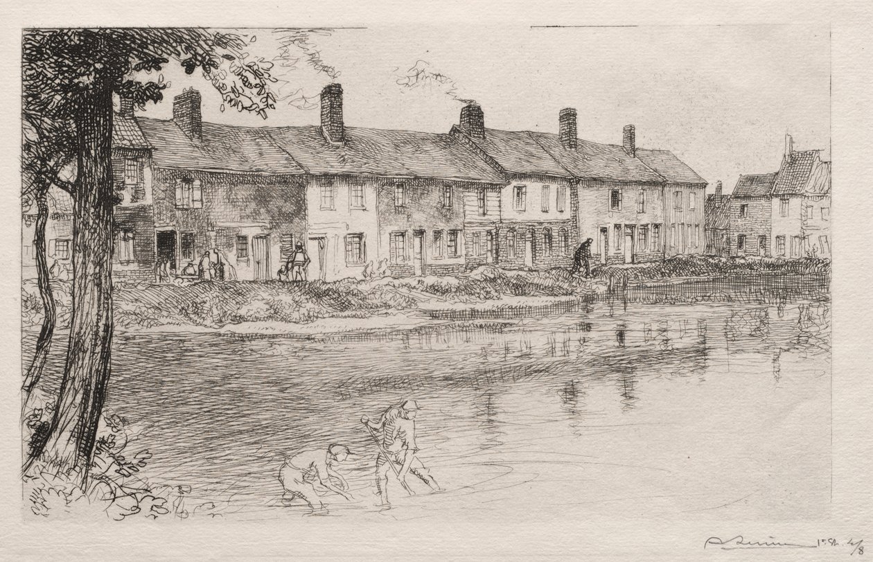 De vijver van de weide, Crèvecœur door Auguste Louis Lepère