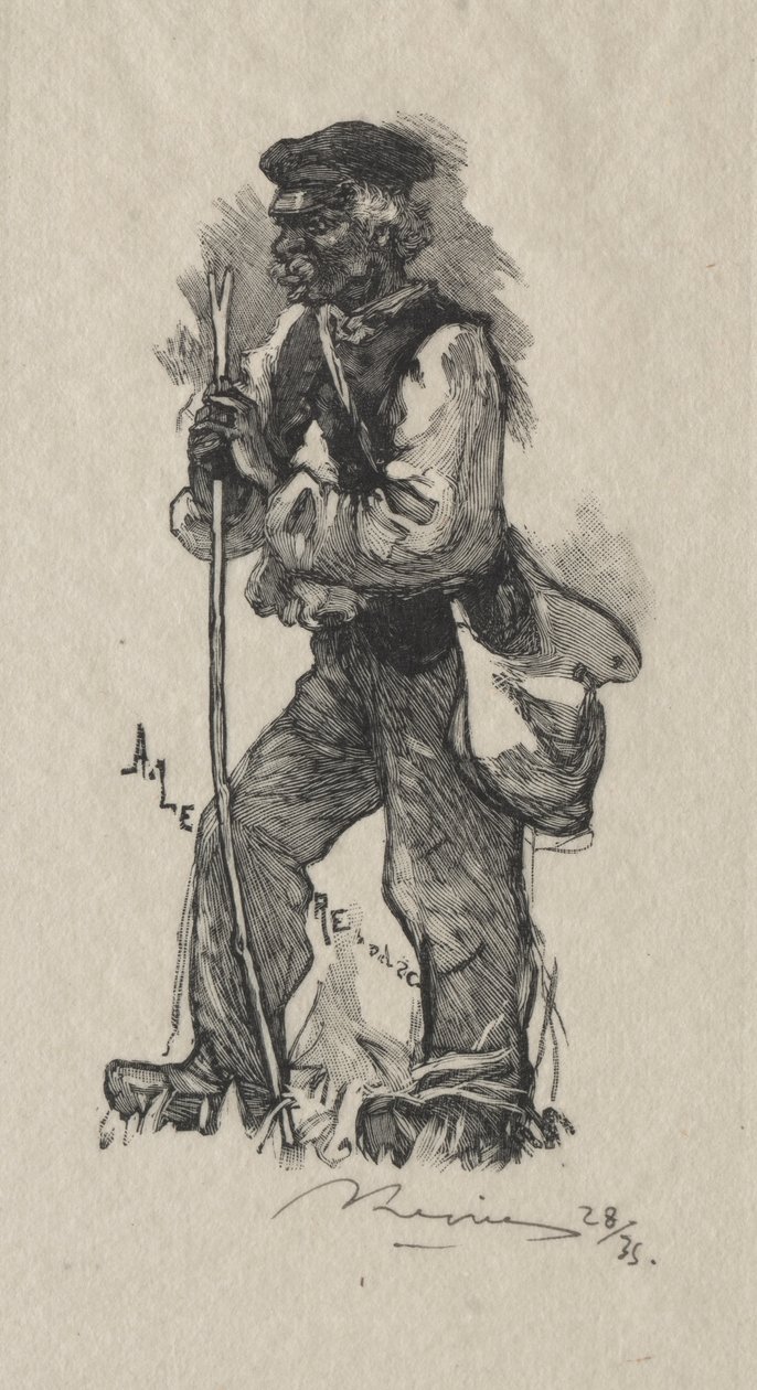 De slangenbezweerder door Auguste Louis Lepère