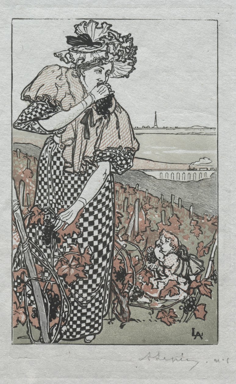 Parijs Almanak, 1897: Herfst door Auguste Louis Lepère